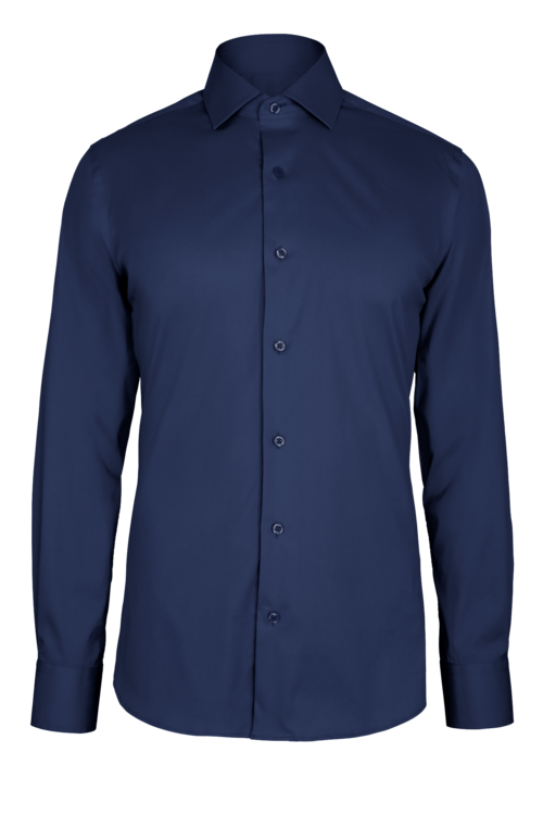 Navy Solid Twill custom shirt