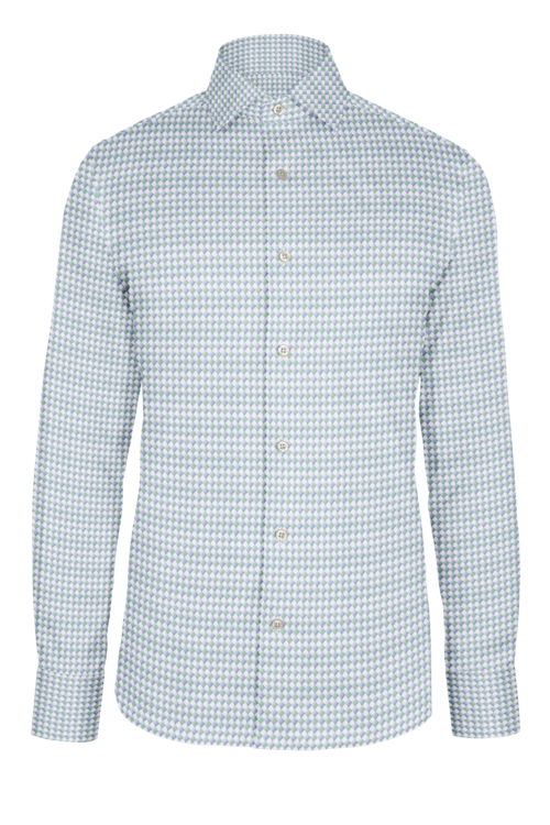 Blue Green Tri Dobby custom shirt