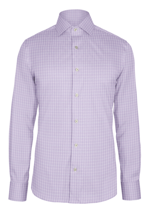 Lavender Micro Graph Check custom shirt