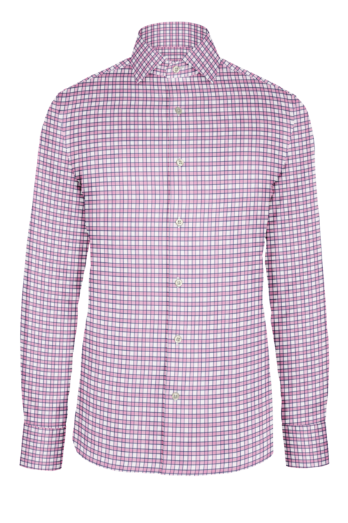 Pink Navy Border Check custom shirt