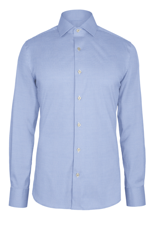 Blue Arrow Dobby custom shirt — official long-sleeve visualization