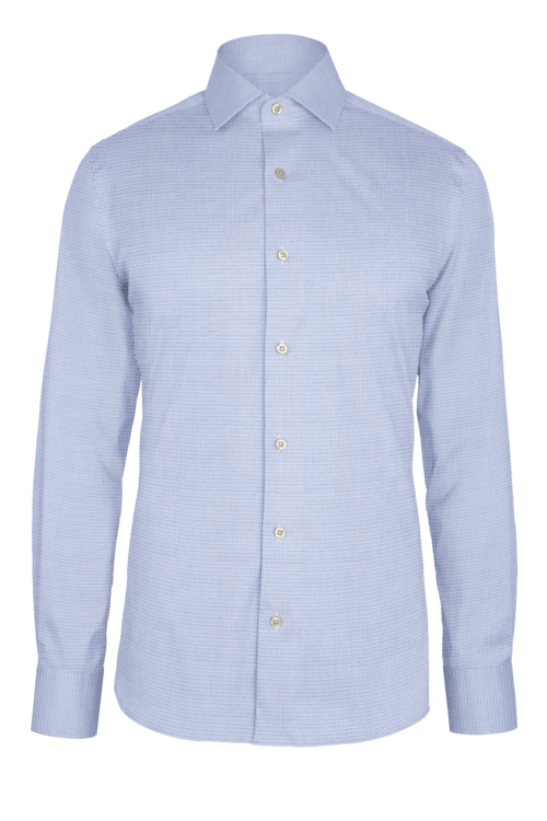 Blue Two Step Dobby custom shirt — official long-sleeve visualization