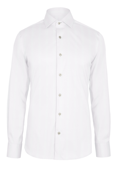 White Solid Twill custom shirt