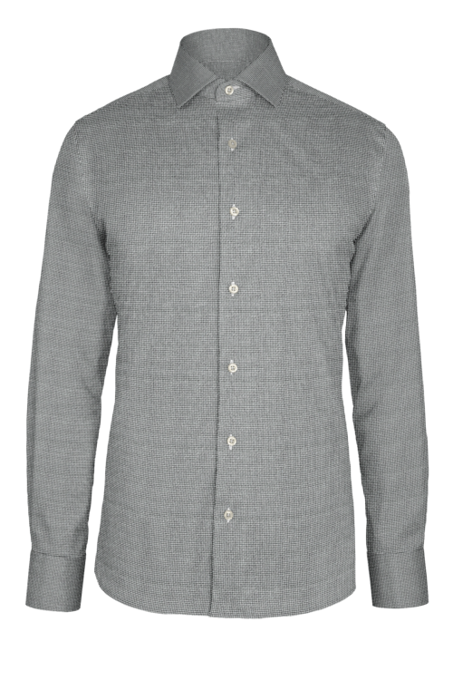 Black Basket Weave Dobby custom shirt — official long-sleeve visualization