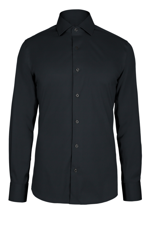 Black Solid Twill custom shirt
