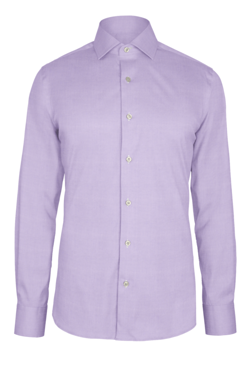Lavender Fine Twill custom shirt — official long-sleeve visualization
