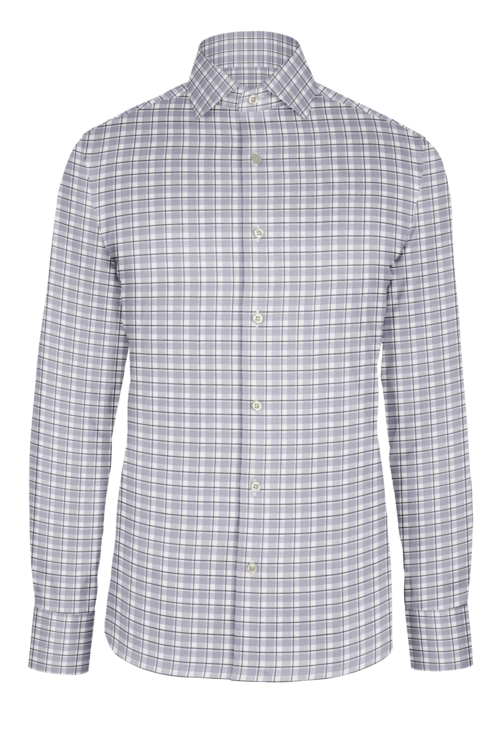 Light Grey Black Window Plaid custom shirt