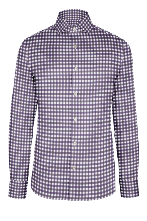 Purple Grey Multi Gingham custom shirt