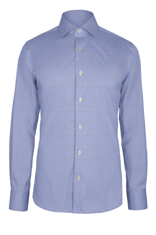Blue Navy Sport Plaid custom shirt