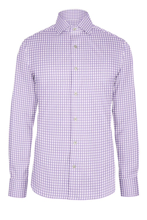 Lavender Track Check custom shirt