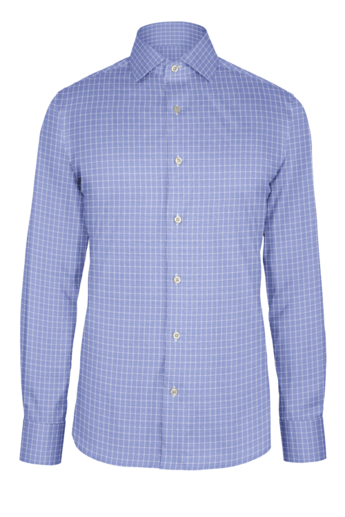 Blue Micro Graph Check custom shirt