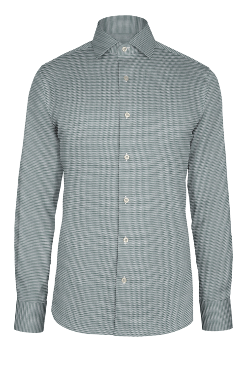 Green Step Dobby custom shirt — official long-sleeve visualization