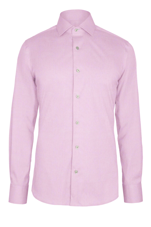 Pink Fine Twill custom shirt — official long-sleeve visualization