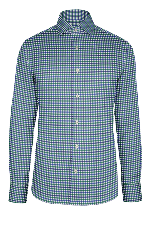 Green Blue Sport Tattersall custom shirt