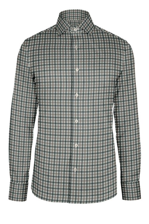 Grey Black Track Plaid custom shirt