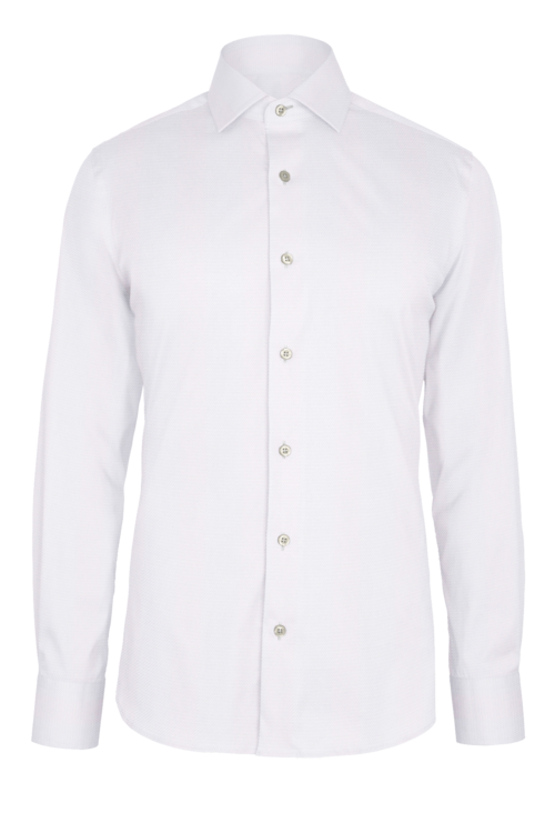 White Slash Dobby custom shirt — official long-sleeve visualization