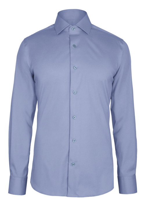 Blue Solid Poplin custom shirt