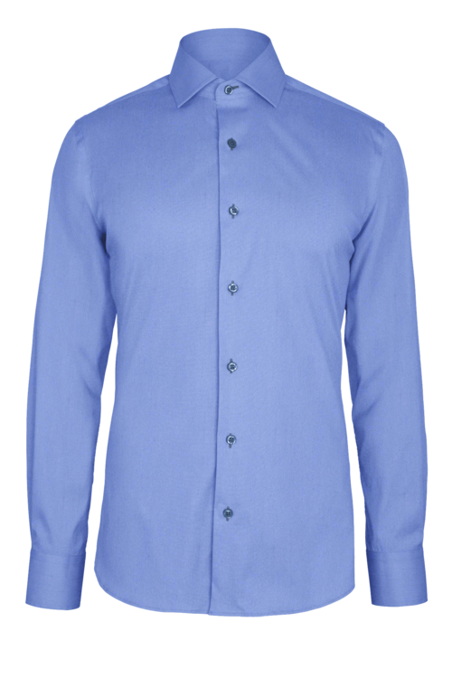 Blue Broadcloth custom shirt — official long-sleeve visualization