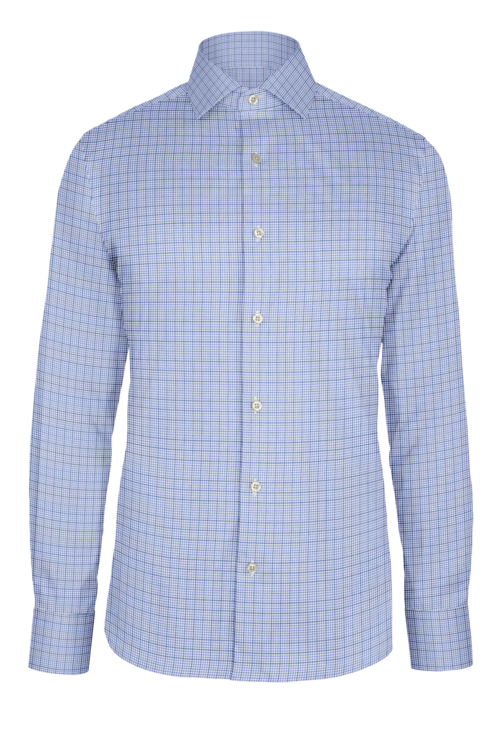 Navy Blue Graph Check custom shirt