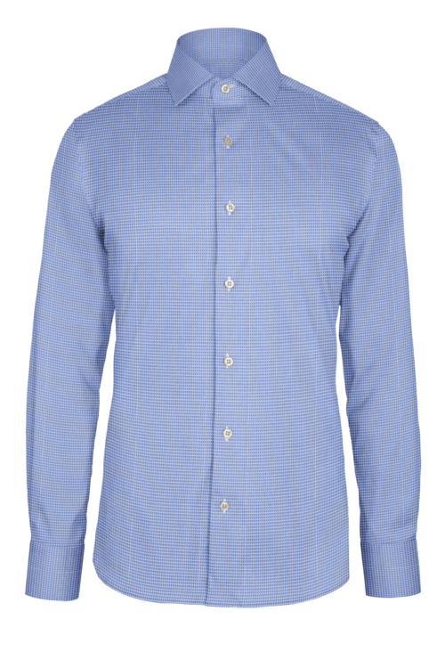 Blue Rec Dobby custom shirt — official long-sleeve visualization