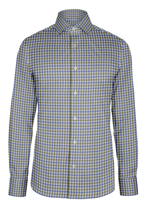 Green Blue Track Plaid custom shirt