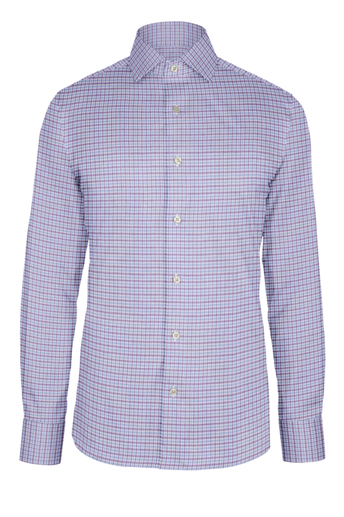 Lavender Sport Tattersall custom shirt — official long-sleeve visualization