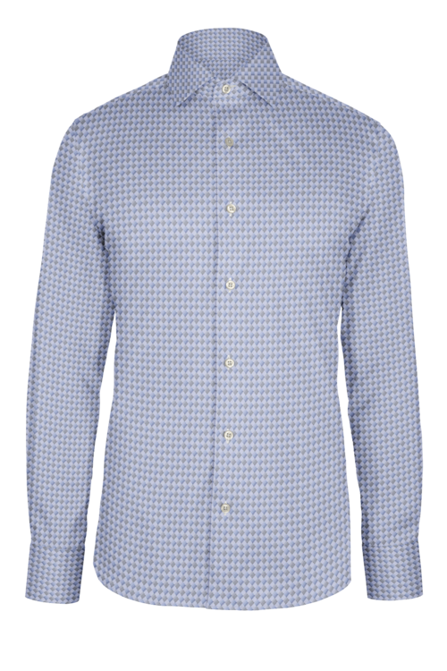 Lt Blue Blue Tri Dobby custom shirt