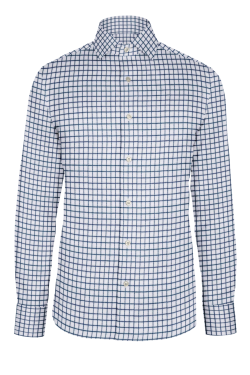 Navy Graph Check custom shirt — official long-sleeve visualization