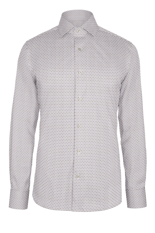 Lt Blue Brown Fancy Dobby custom shirt