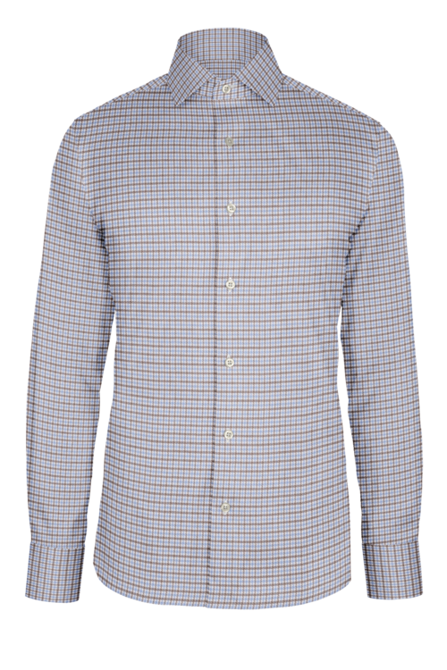 Brown Sport Tattersall custom shirt — official long-sleeve visualization