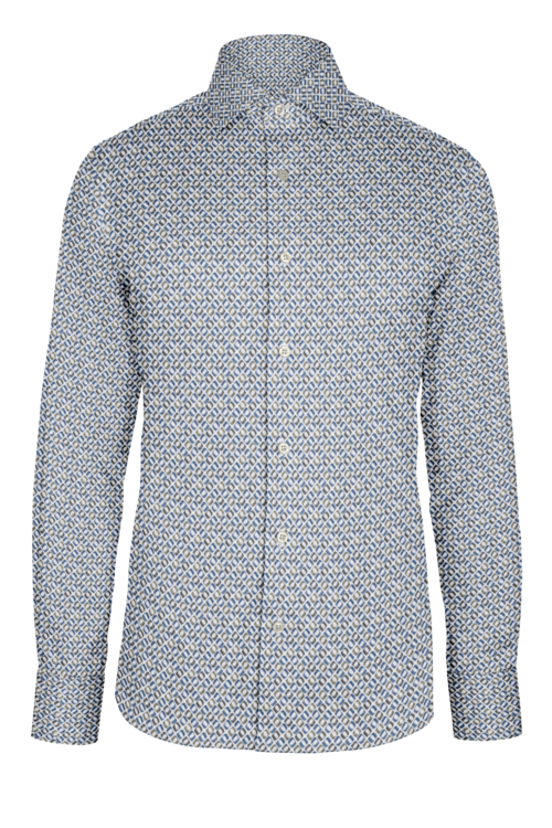Blue Tan Diagonal Oval custom shirt