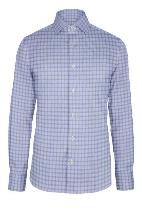 Brown Track Dobby custom shirt — official long-sleeve visualization