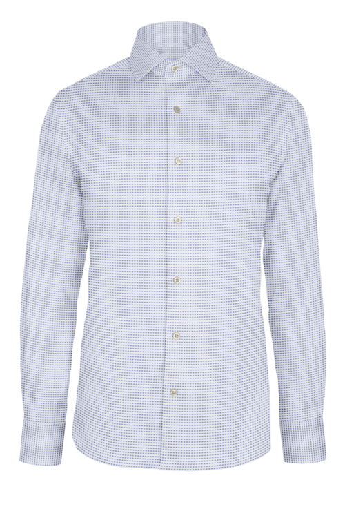 Blue Rectangle Dobby custom shirt — official long-sleeve visualization