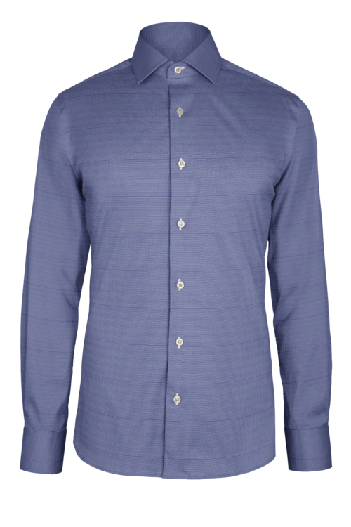 Navy Micro Houndstooth custom shirt