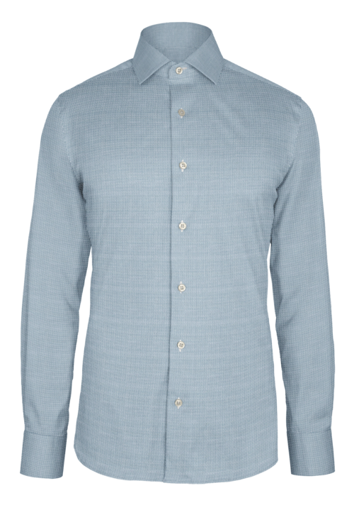 Aqua Basket Weave Dobby custom shirt — official long-sleeve visualization