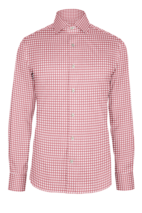 Red Track Check custom shirt