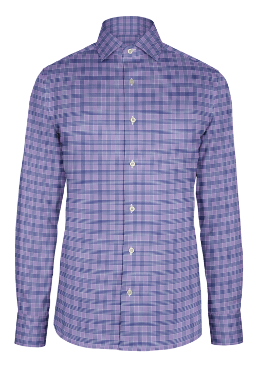 Lavender Navy Glen Plaid custom shirt