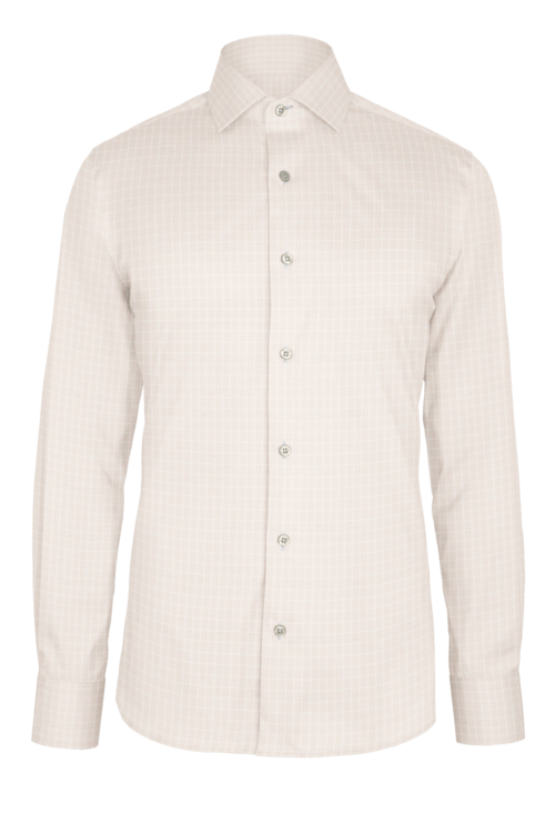 Ecru Micro Graph Check custom shirt