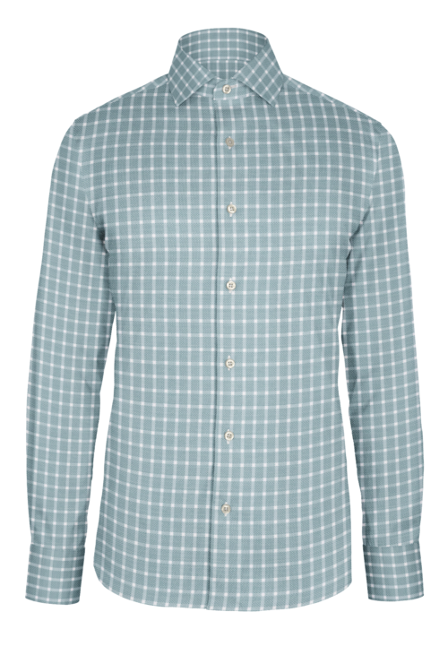 Green Sport Dobby custom shirt — official long-sleeve visualization