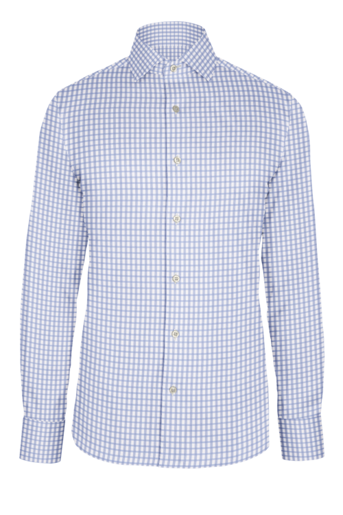 Sky Blue Track Check custom shirt