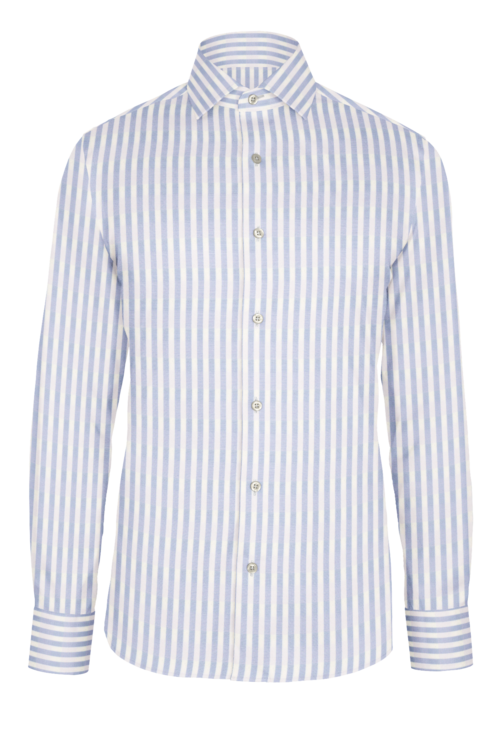 Blue Awning Stripe custom shirt