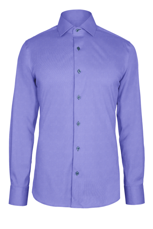 Blue Fine Twill custom shirt — official long-sleeve visualization
