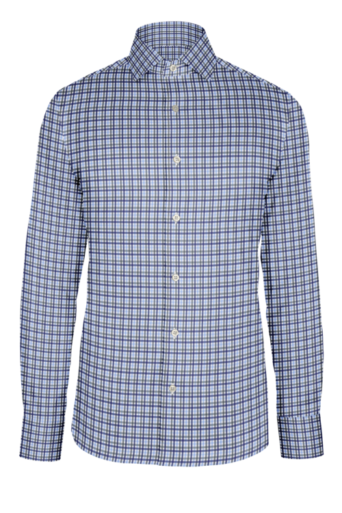 Navy Grey Sport Check custom shirt