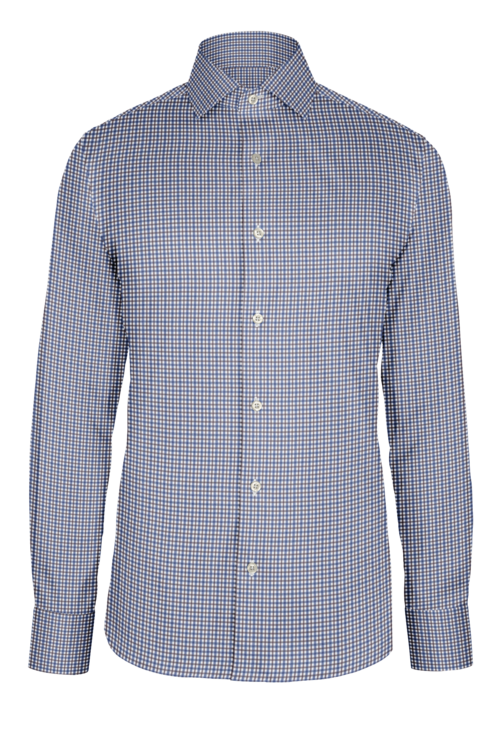 Grey Navy Plaid custom shirt