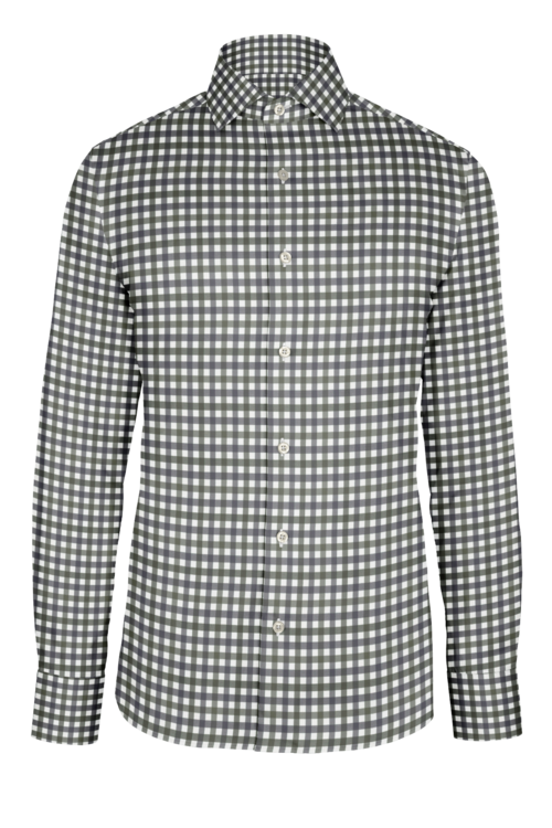 Green Grey Multi Gingham custom shirt