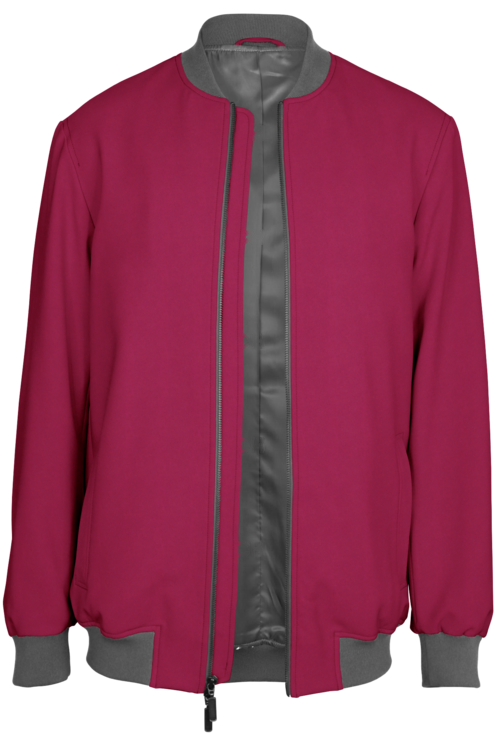 Berry Solid Bomber Jacket