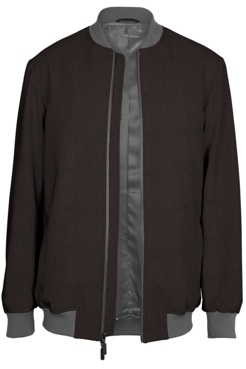Black Twill Bomber Jacket