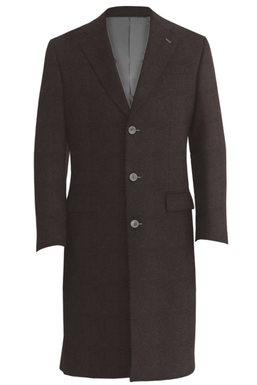 Black Twill Three Button Topcoat