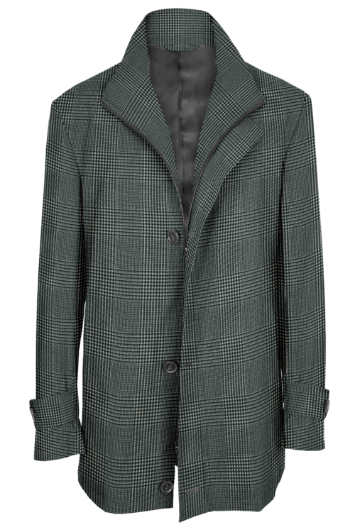 Outerwear Collection Black White Glen Plaid