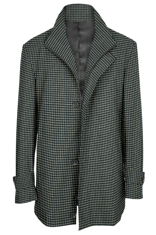 Outerwear Collection Black White Houndstooth Check
